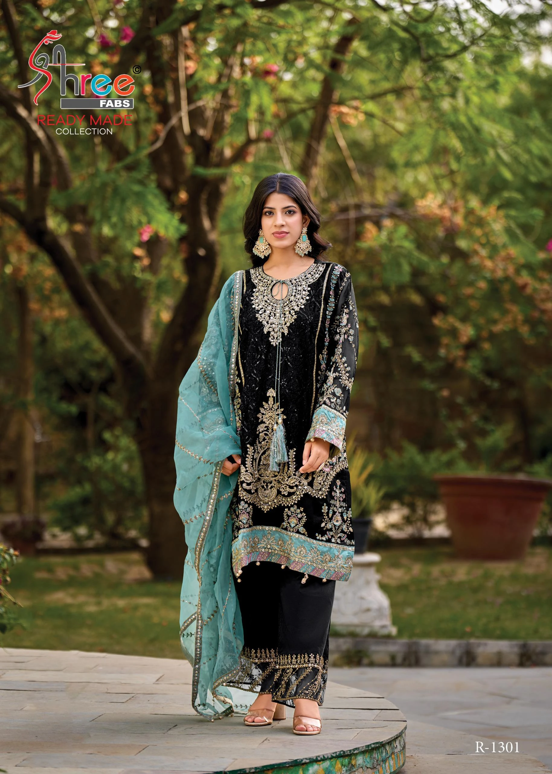 Shree Fabs 1301 Organza  Wholesale Pakistani Readymade Salwar Suit Catalog